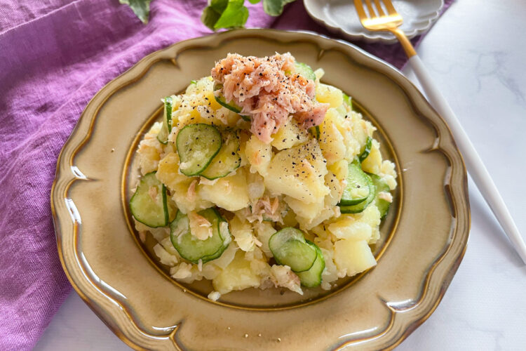 Tuna and cucumber potato salad